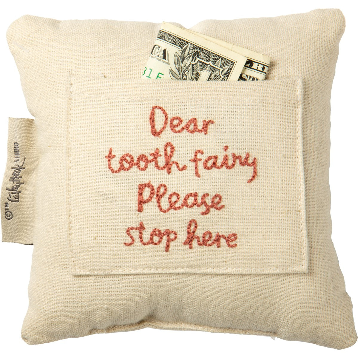 Tooth Fairy Pink Pillow With Pocket