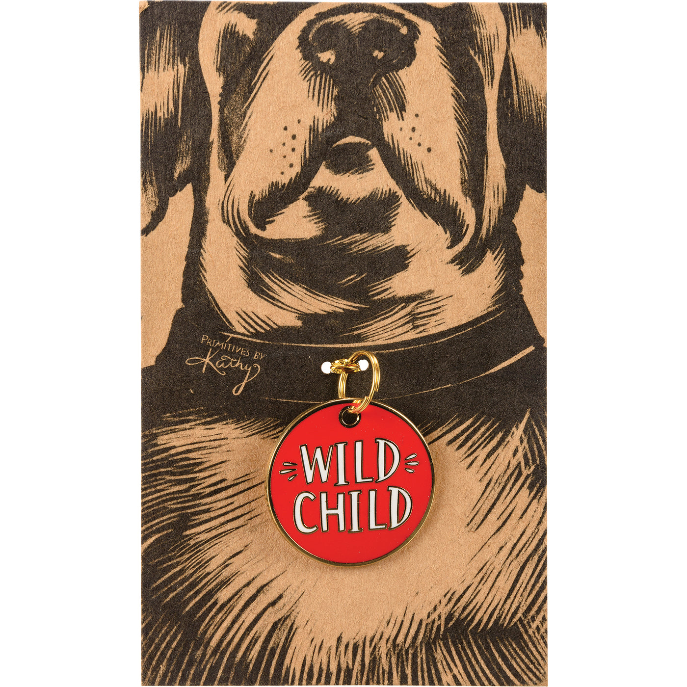 Wild Child Enamel Dog Collar Charm