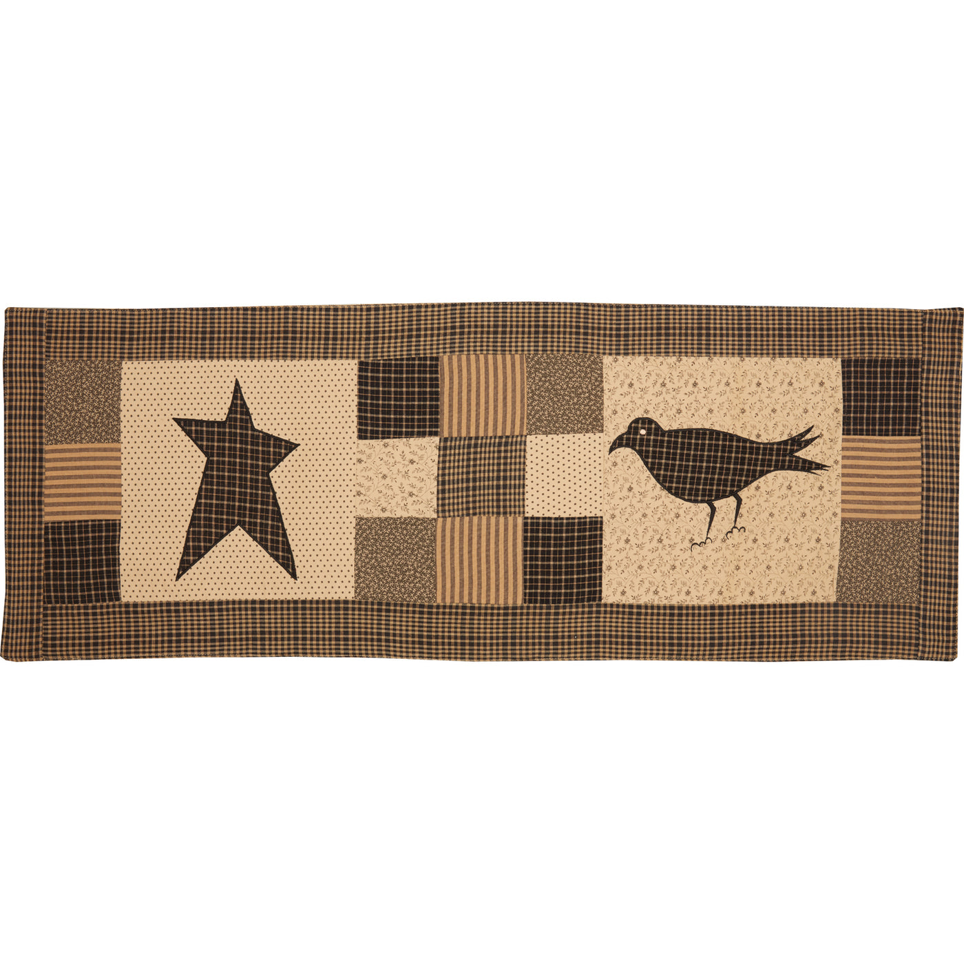 Kettle Grove Table Runner Crow and Star 13" x 36"