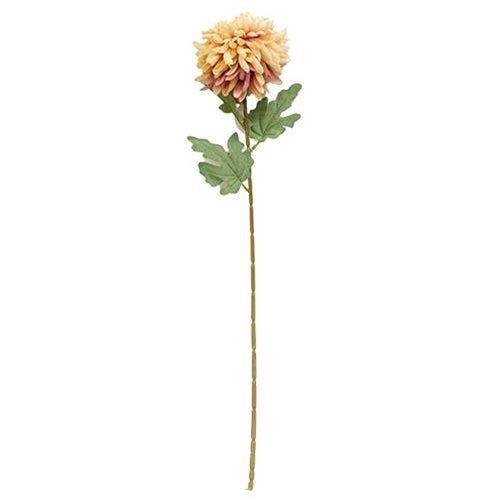 💙 Peach Chrysanthemum 30" Faux Floral Stem