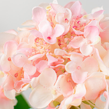 💙 Watercolor Pink Hydrangea 21" Faux Floral Stem
