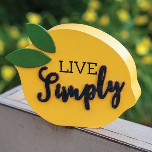 💙 Live Simply Chunky Lemon Freestanding Sign