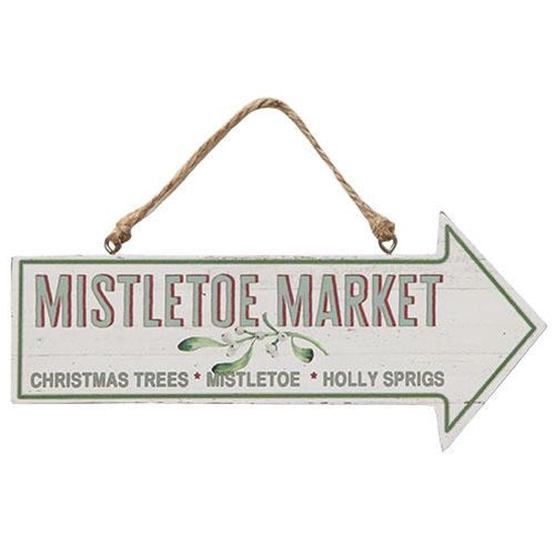 Mistletoe Market 7" Arrow Sign