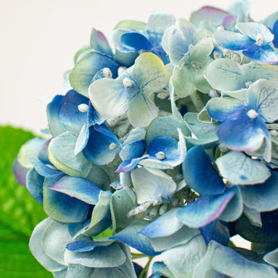 💙 Watercolor Blue Hydrangea 21" Faux Floral Stem