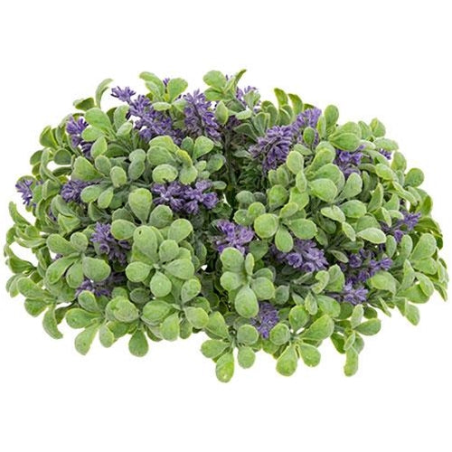 Purple Sage Boxwood 10" Faux Floral and Foliage Half Sphere