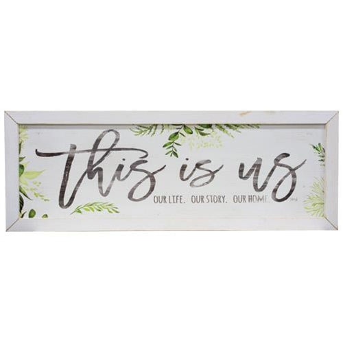 This Is Us Botanical White Framed Print 37" W