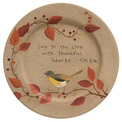 Sing to the Lord with Thankful Hearts Decorative Plate