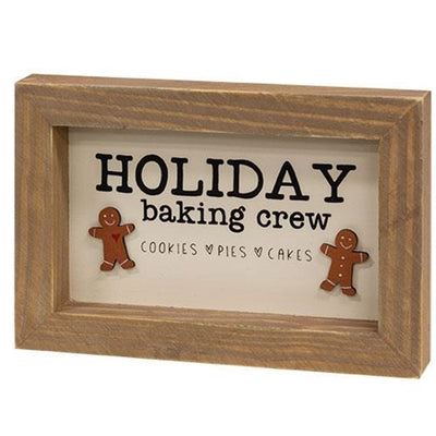 Holiday Baking Crew Gingerbread Framed Sign