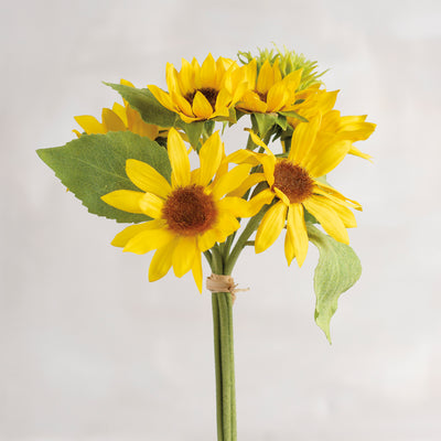 Warm Sunflowers Faux Floral 10.5" Bunch
