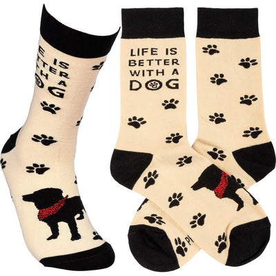 Life Is Better With A Dog Unisex Fun Socks