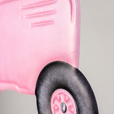 Light Pink Tractor Metal Embossed Hanger