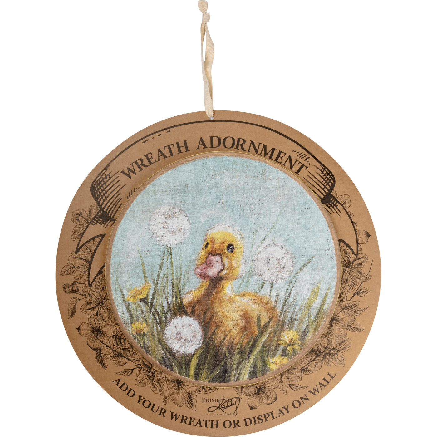 Surprise Me Sale 🤭 Duckling in the Field 10" Decorative Wreath Insert