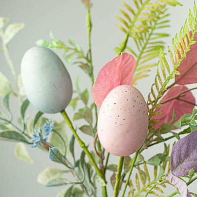 Spring Eggs and Pastel Leaves 18" Spray