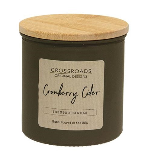 Cranberry Cider 14 oz Jar Candle With Wood Lid