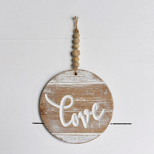 A Little Love Round Hanging with Beads
