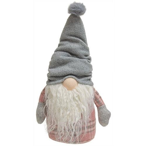 Cozy Pastel Plaid 13" Gnome Plush Figure