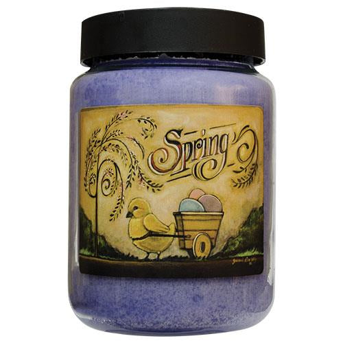 Chick & Wagon 26 oz Easter Jar Candle Lilac Scent