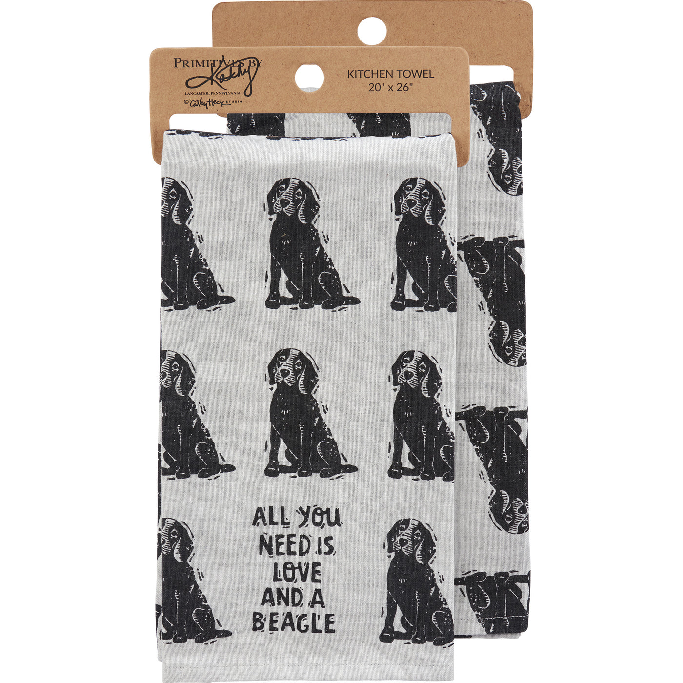 All You Need Is Love And A Beagle Dog Kitchen Towel