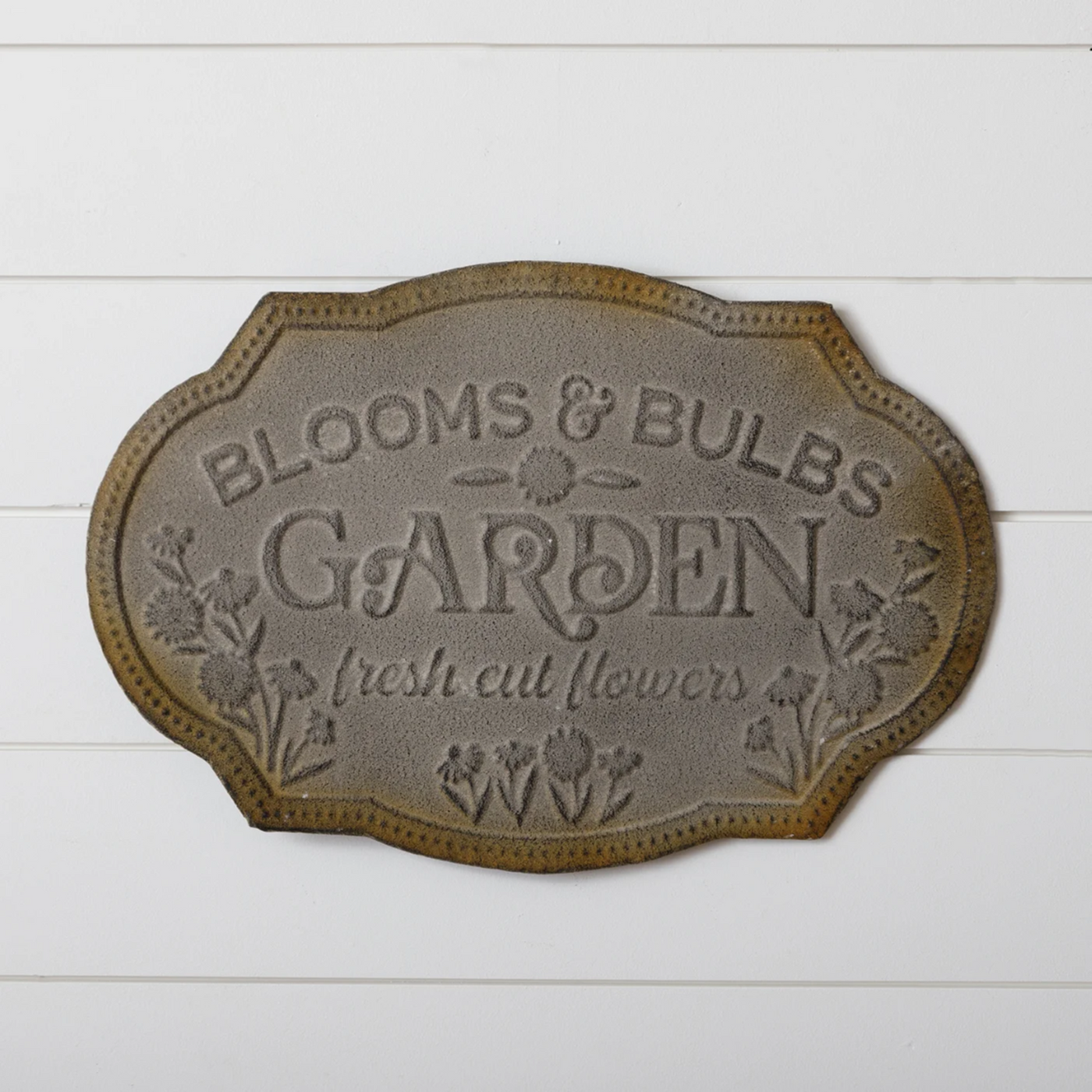 Blooms And Bulbs Garden 18" Metal Sign