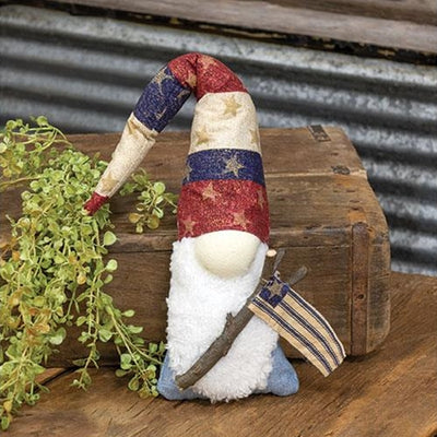 Americana Hat Gnome with Flag