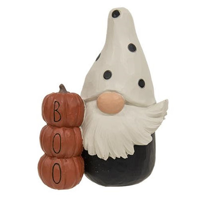 Gnome with Boo Pumpkins 3.5" H Small Figure