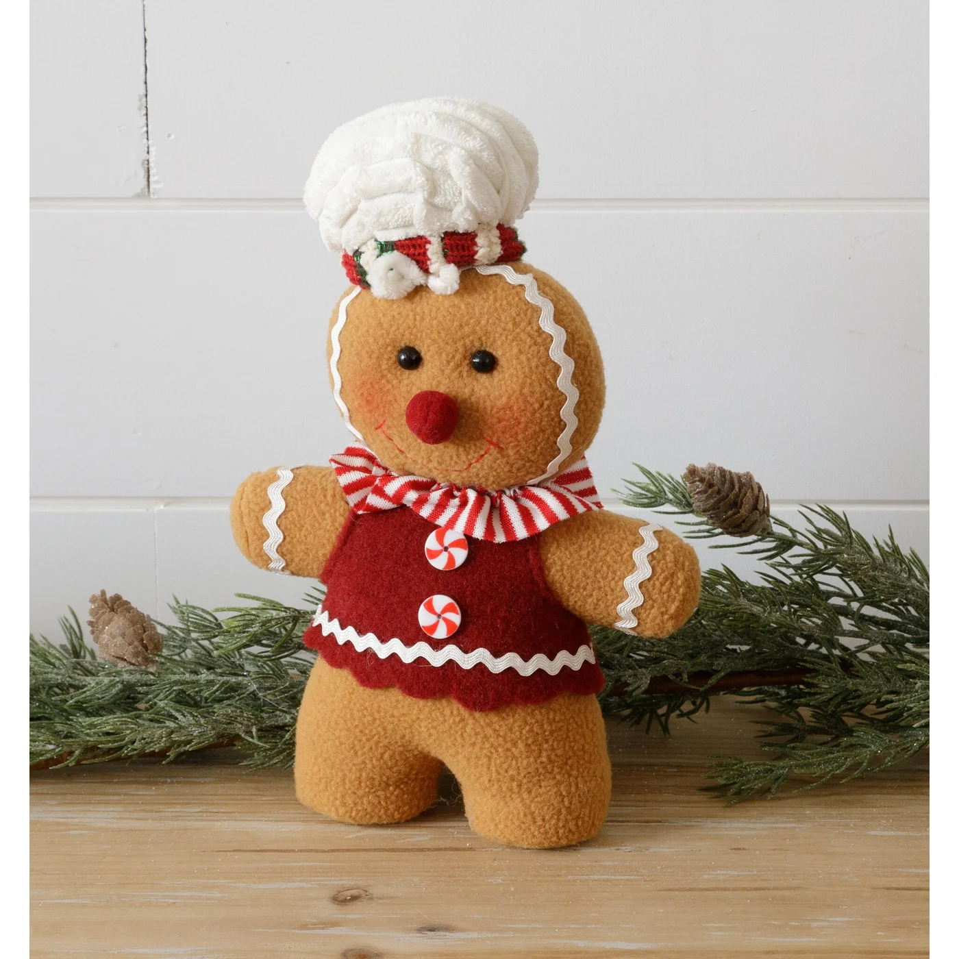 Peppermint Gingerbread Man 10" Plush Figure