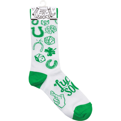 💙 Lucky St Patricks Day Unisex Fun Socks