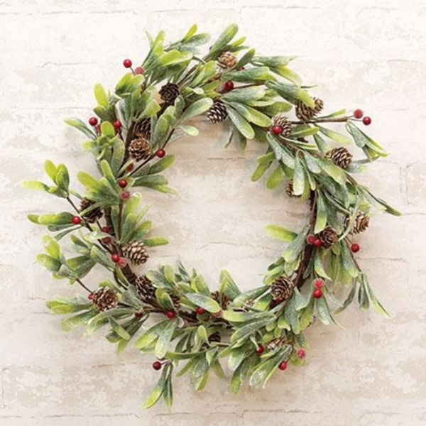 💙 Merry Mistletoe 20 in Faux Wreath