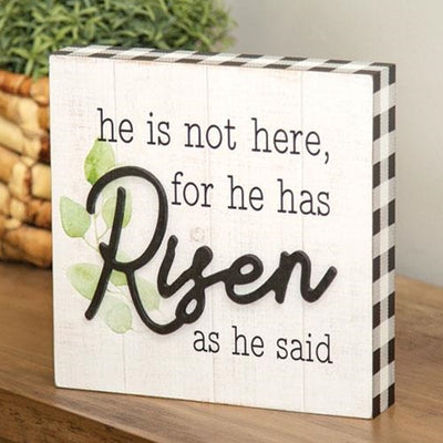 He Is Not Here, For He Has Risen Box Sign