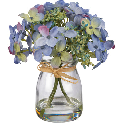 Blue Hydrangea Faux Florals in a Vase