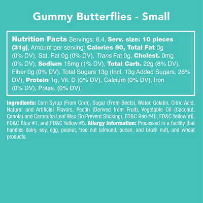 Candy Club Gummy Butterflies Treat Cup