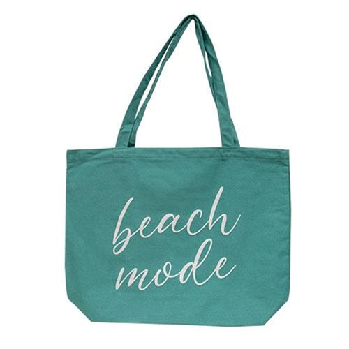 Beach Mode Turquoise Oversized Tote Bag