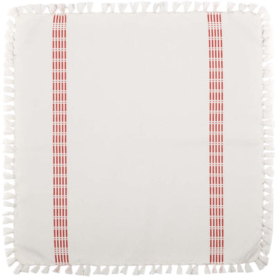 Set of 6 Madeline Red Striped Cloth Napkins