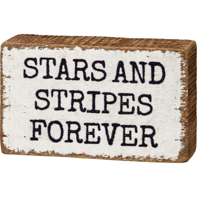 💙 Stars and Stripes Forever Mini Block Sign