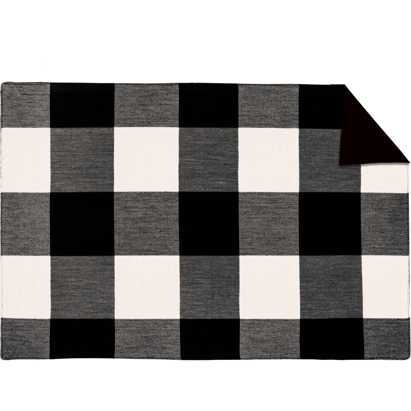 Black and White Buffalo Checked Placemat