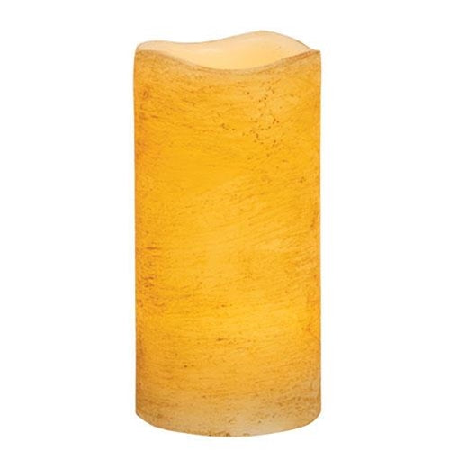 💙 Rustic Tan Timer LED Pillar Candle 3" x 6"