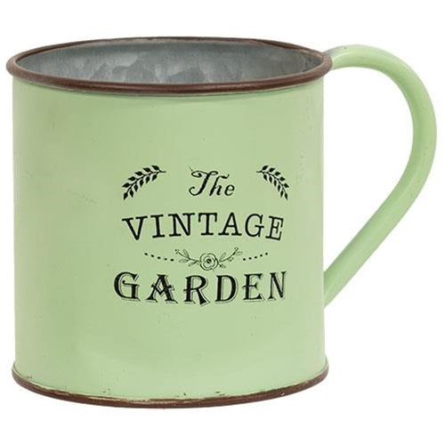💙 Green Metal Vintage Garden Mug