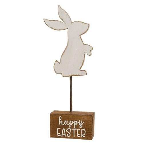 Happy Easter Bunny Pedestal 17.5" H