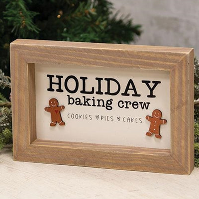 Holiday Baking Crew Gingerbread Framed Sign