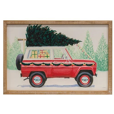 Home For The Holidays Truck 18" Wood Sign