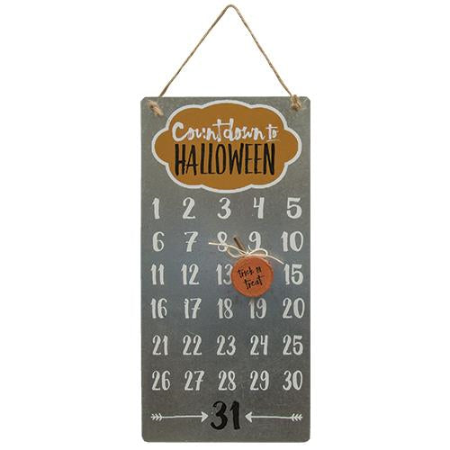 Halloween Countdown Metal Wall Calendar
