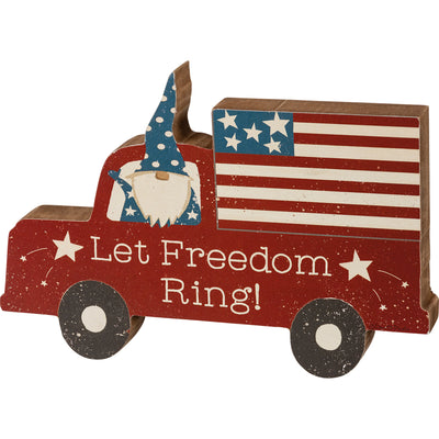 Let Freedom Ring Gnome Chunky Shelf Sitter