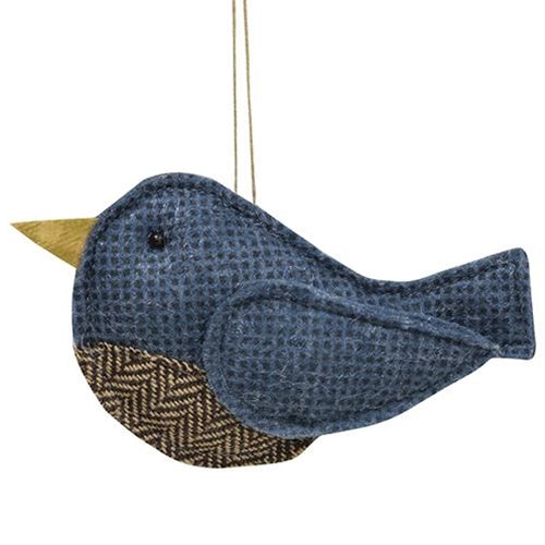 Sweet Bluebird Fabric Bird Ornament
