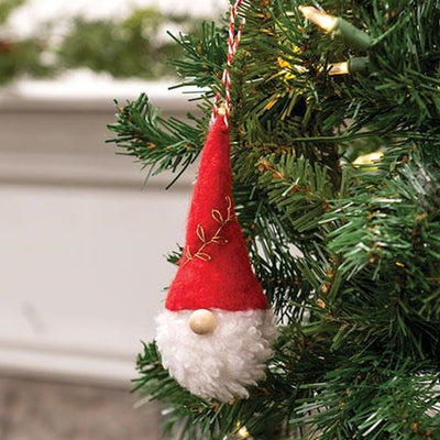Jingle Bell Red Gnome Felt Ornament