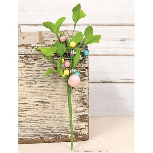 💙 Easter Eggs & Herb Leaves 12" Faux Pick