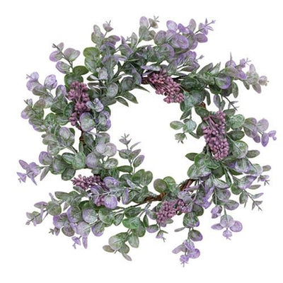 Lavender Eucalyptus with Seeds 14" Faux Wreath