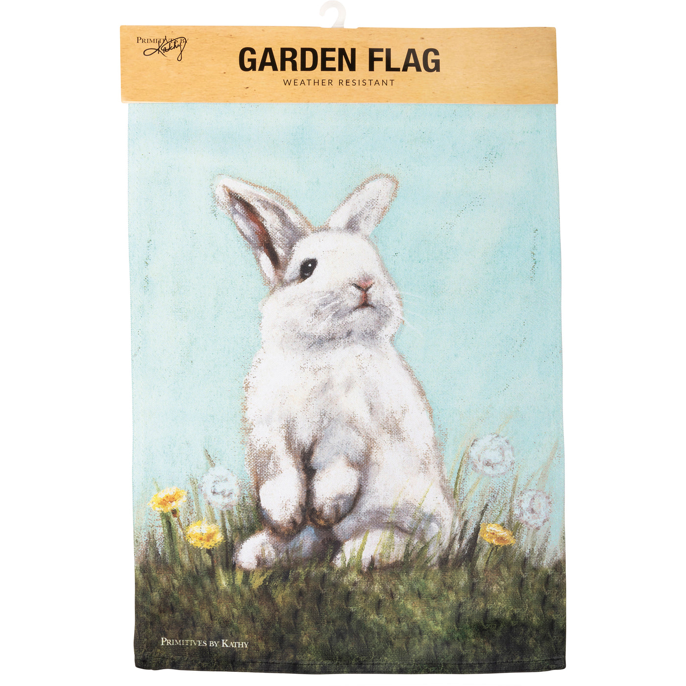 White Baby Bunny Garden Flag