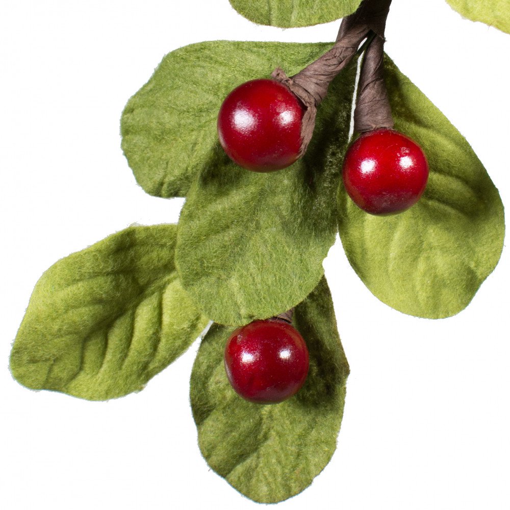 Mistletoe with Red Berries Artificial Teardrop Shape