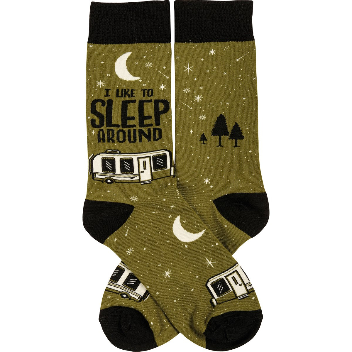 I Like To Sleep Around Fun RV Camper Socks