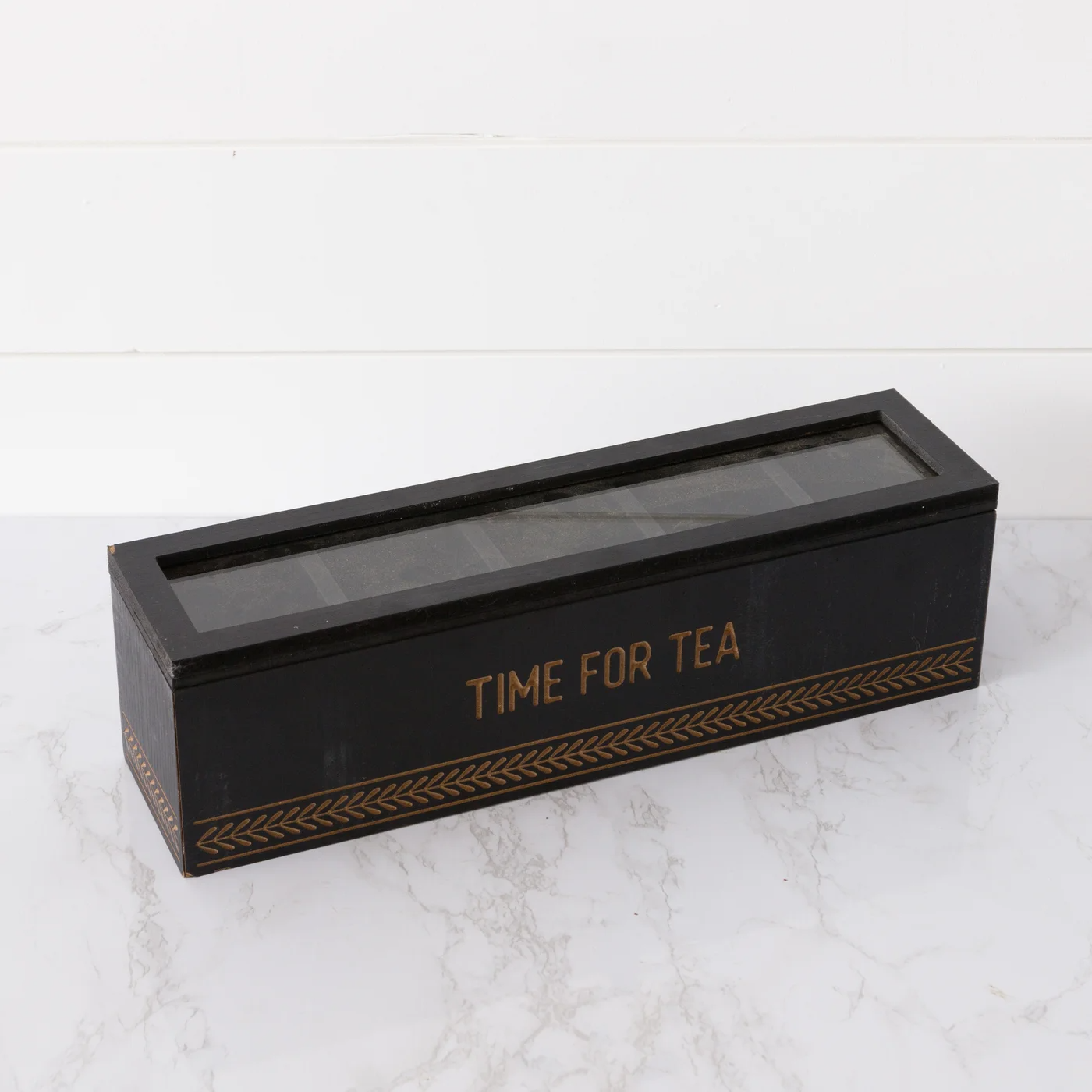 Time For Tea Five Slot Wooden Tea Chest